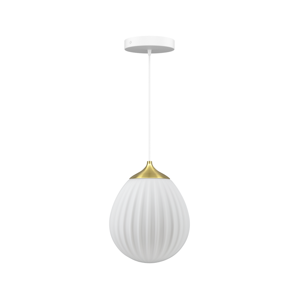 UMAGE Around The World Hardwired Pendant, Mini Lampshade - White/White