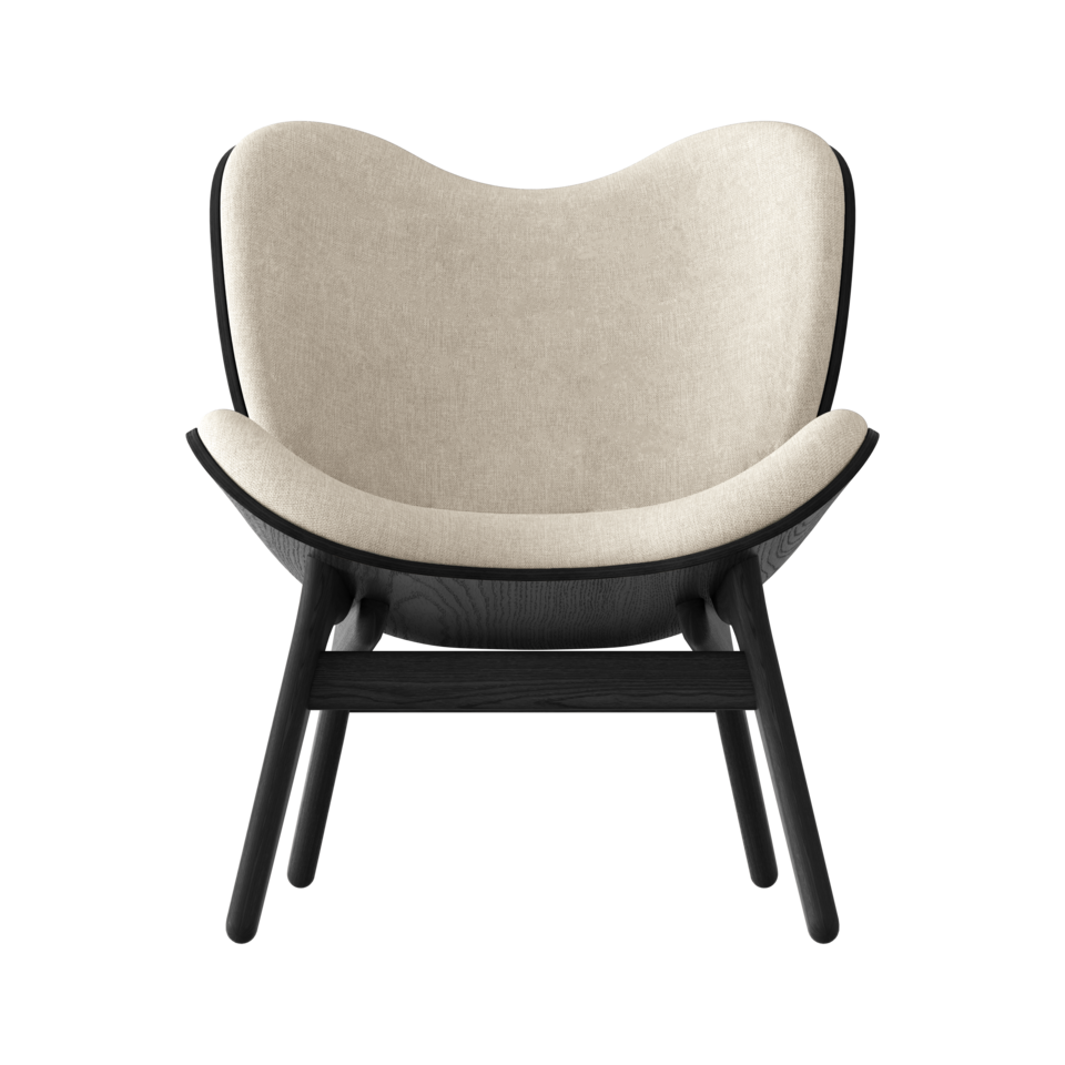 UMAGE A Conversation Piece Lounge Chair, Low, Black Oak - White Sands