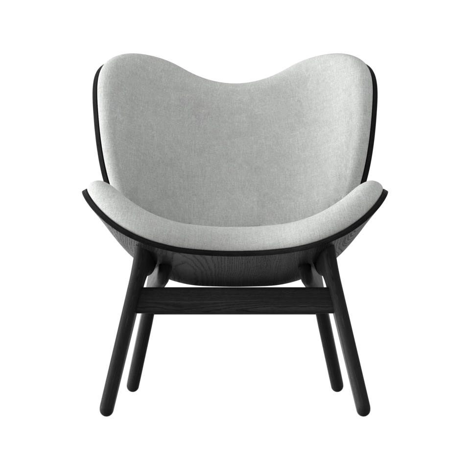 UMAGE A Conversation Piece Lounge Chair, Low, Black Oak - Sterling
