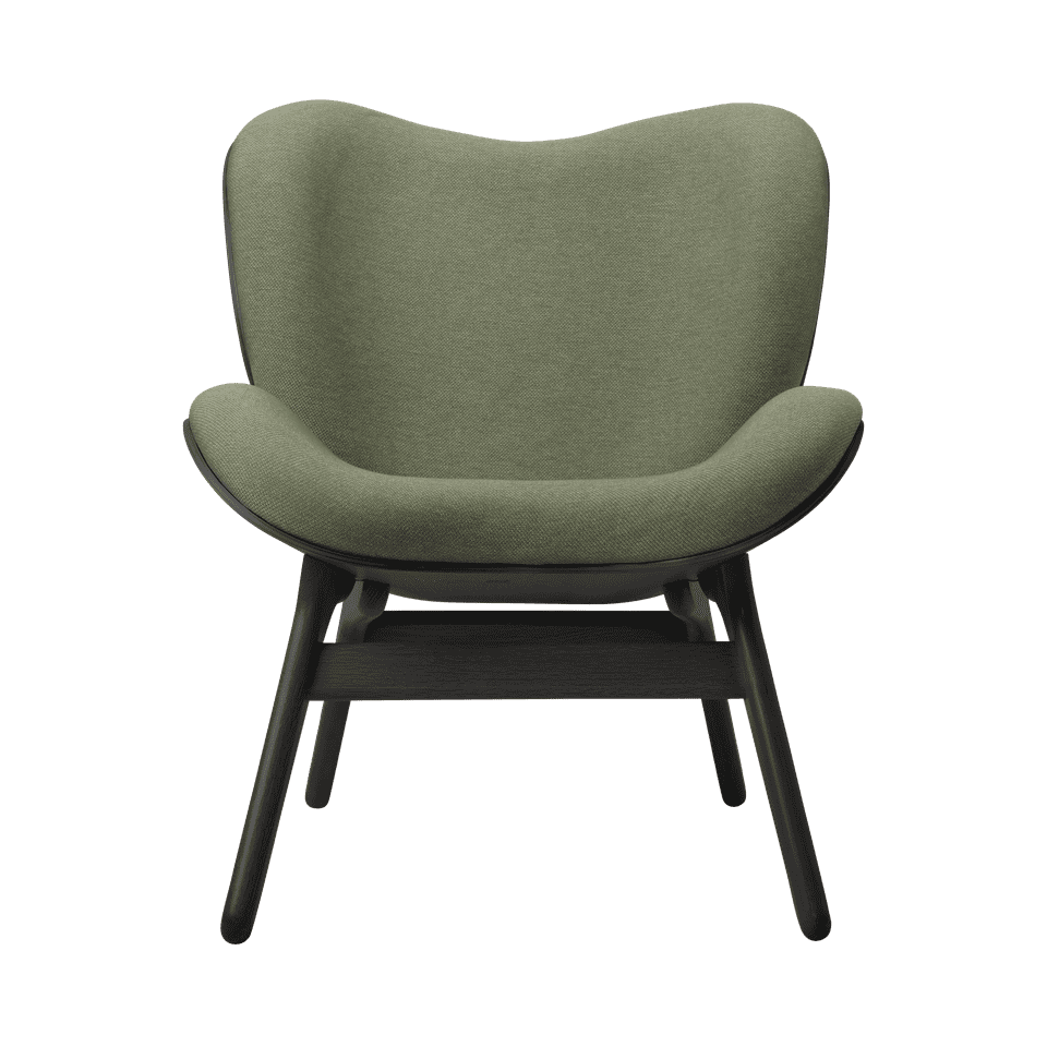 UMAGE A Conversation Piece Lounge Chair, Low, Black Oak - Morning Meadows