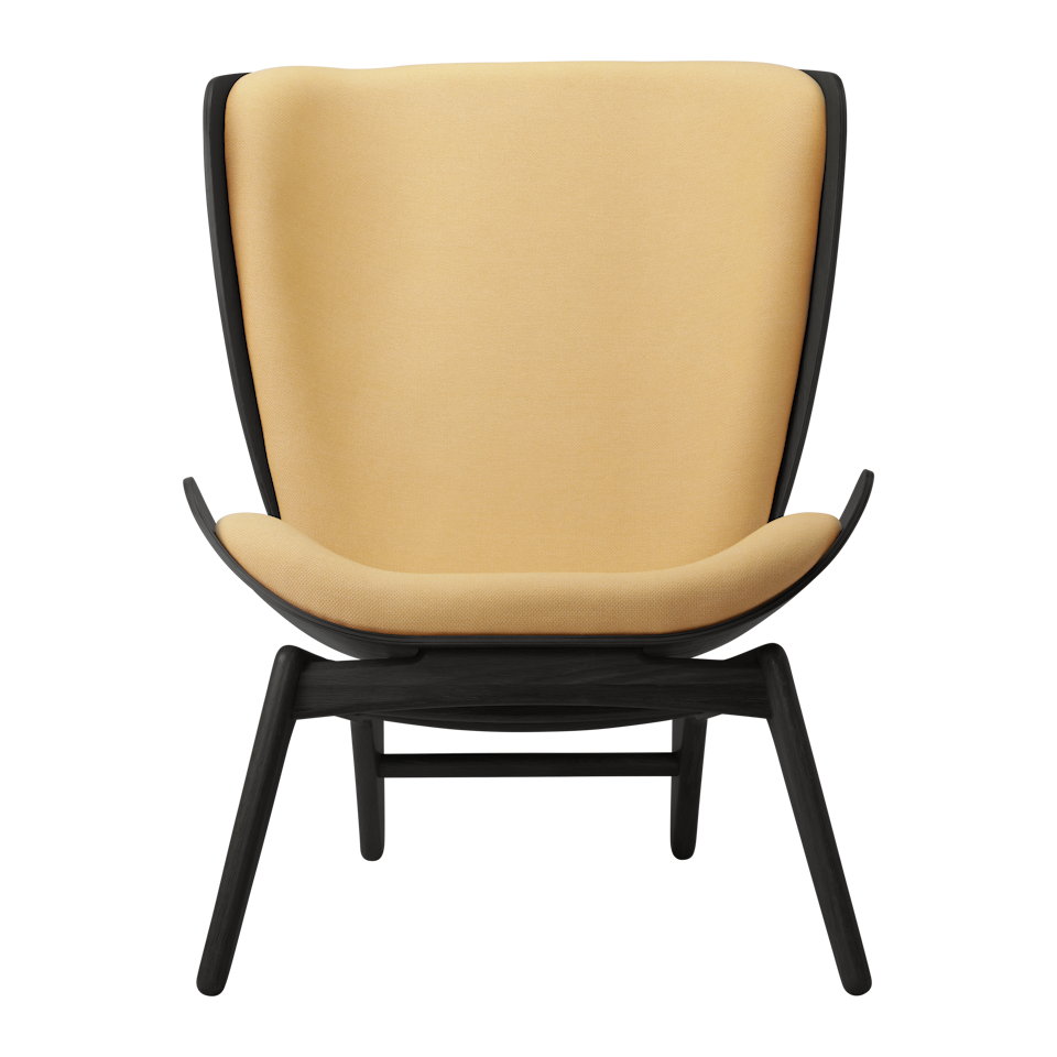 UMAGE The Reader Wing Chair, Black Oak - Summer Shine, Horizons Textile
