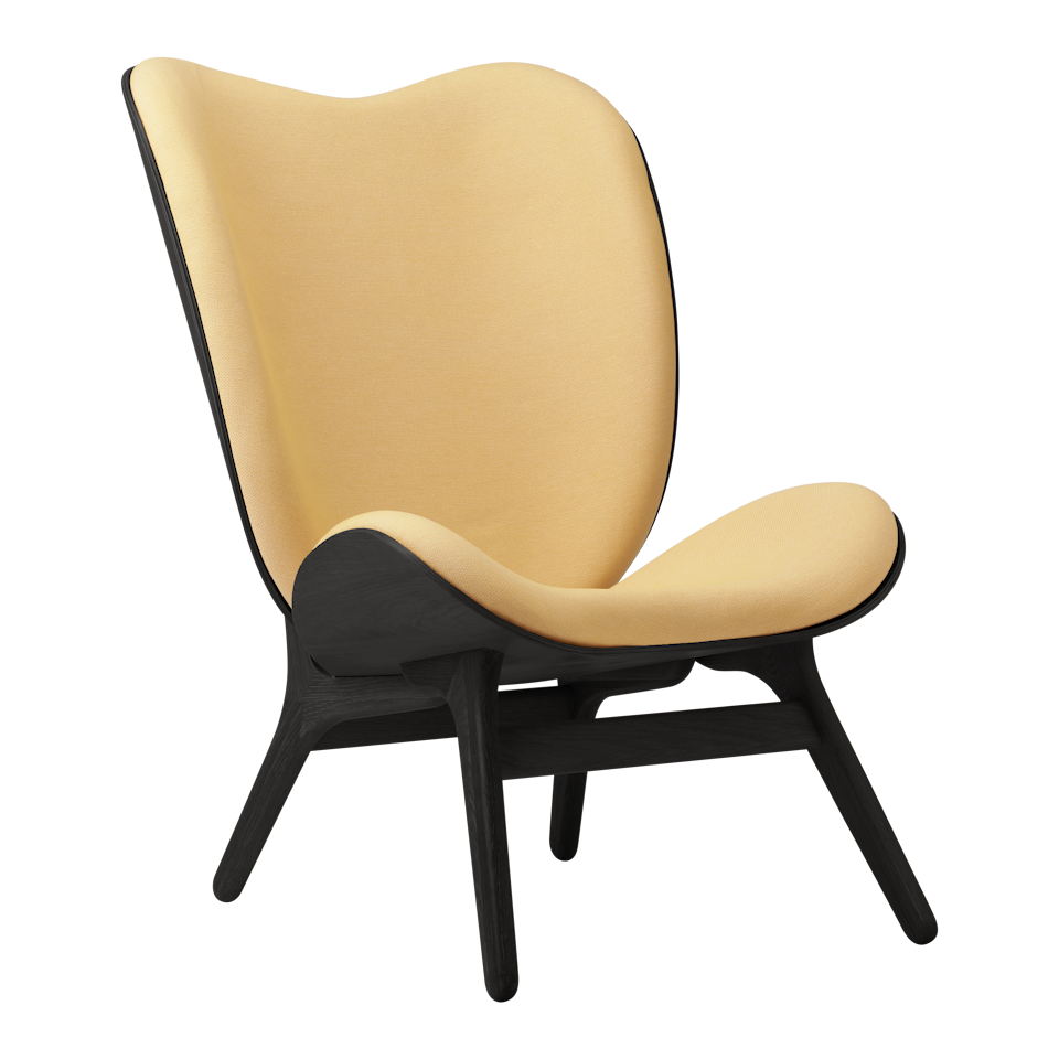 UMAGE A Conversation Piece Lounge Chair, Tall, Black Oak - Summer Shine, Horizons Textile