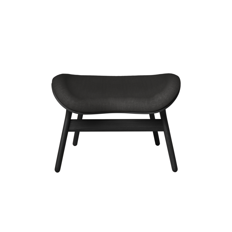 UMAGE A Conversation Piece Ottoman, Black Oak - Shadow, Horizons Textile