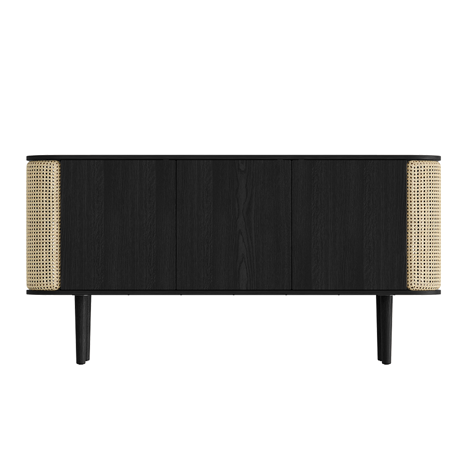 UMAGE Treasures Cabinet 3 Doors, Black Oak - Venetian Cane