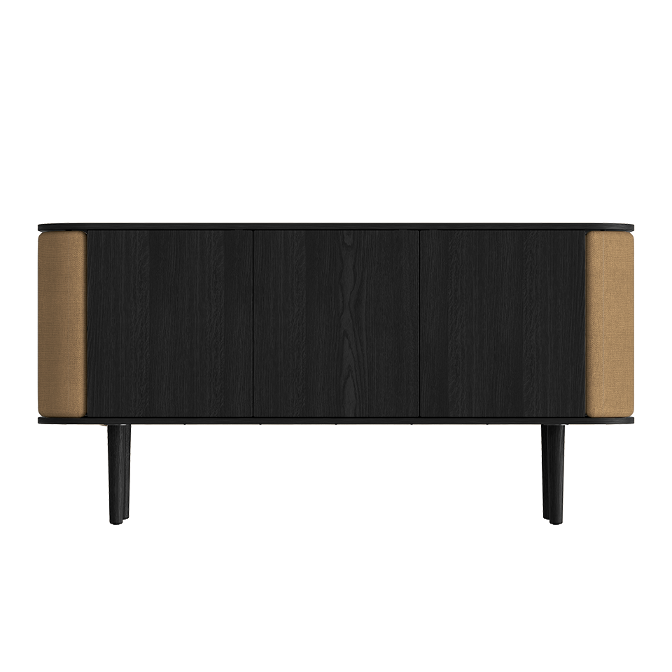 UMAGE Treasures Cabinet 3 Doors, Black Oak - Sugar Brown