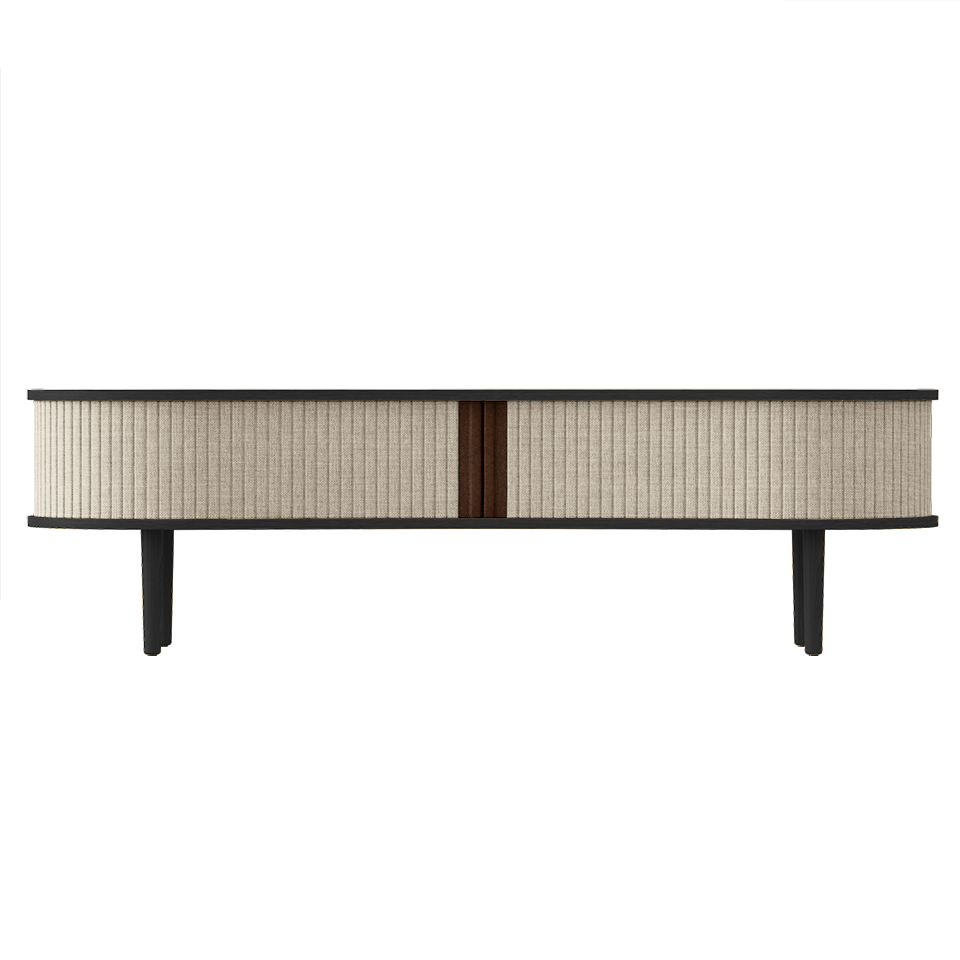 UMAGE Audacious TV bench, Black Oak - White Sands