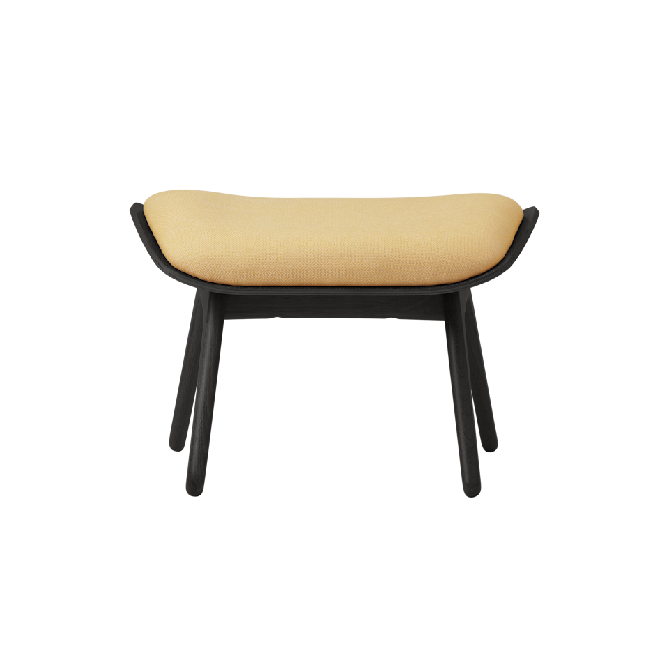 UMAGE The Reader Ottoman, Black Oak - Summer Shine, Horizons Textile