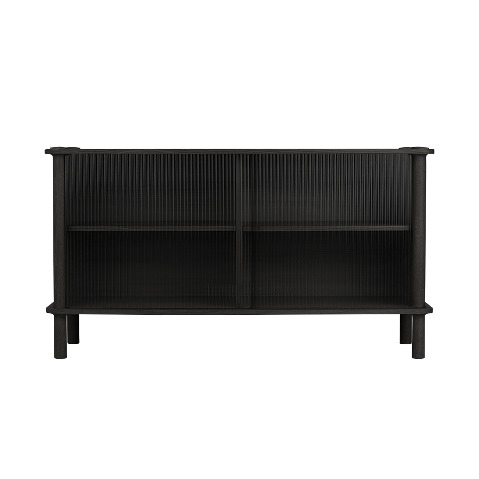 UMAGE Italic Sideboard, Glass - Black Oak
