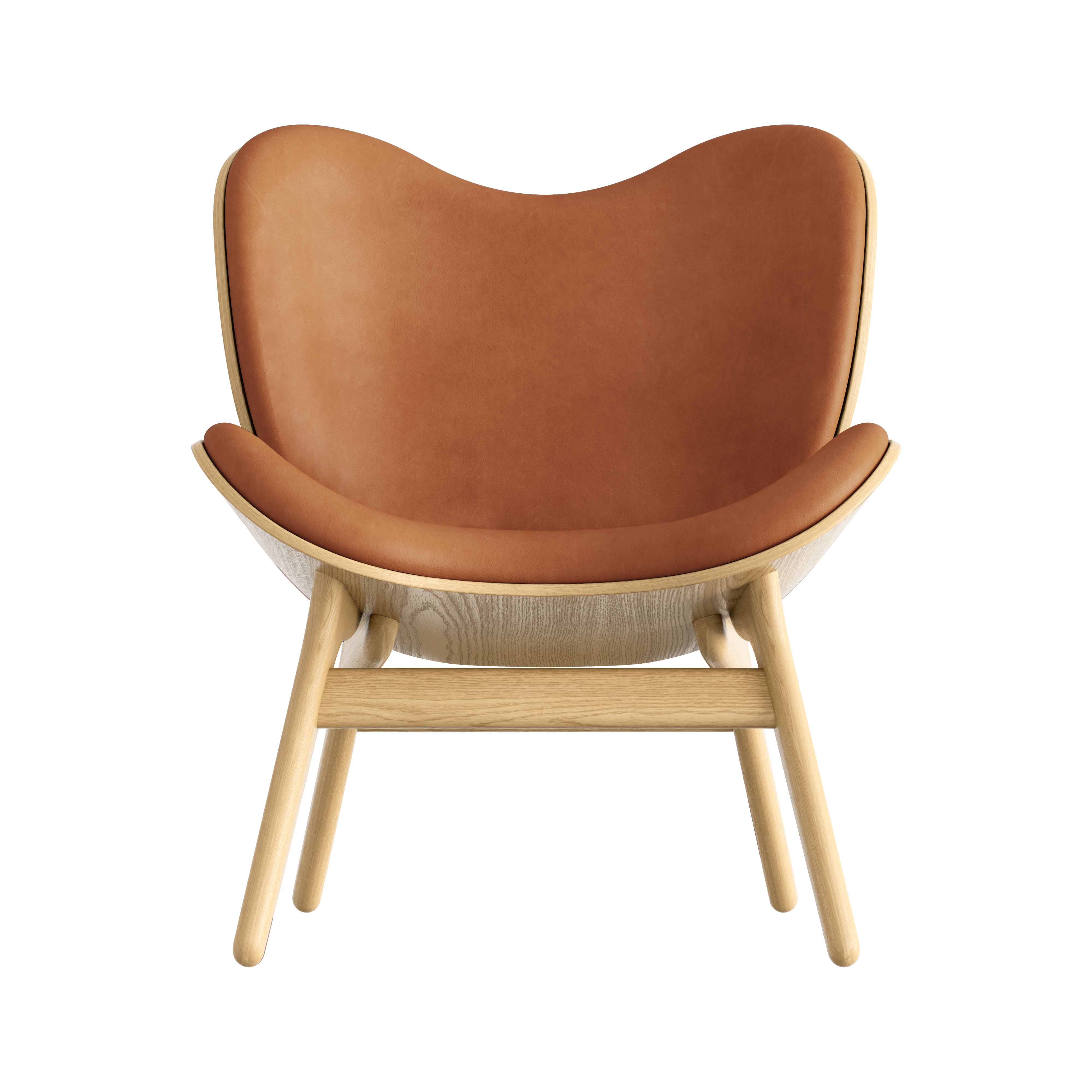 UMAGE A Conversation Piece Lounge Chair, Low, Oak - Dunes Rust