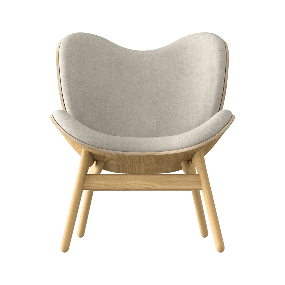 UMAGE A Conversation Piece Lounge Chair, Low, Oak - White Sands