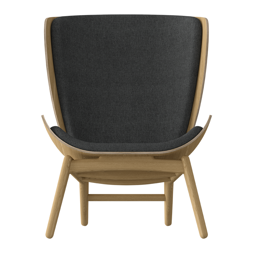 UMAGE The Reader Wing Chair, Oak - Shadow, Horizons Textile