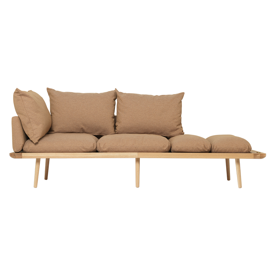 UMAGE Lounge Around 3 Seater, Horizons, Oak - Sugar Brown
