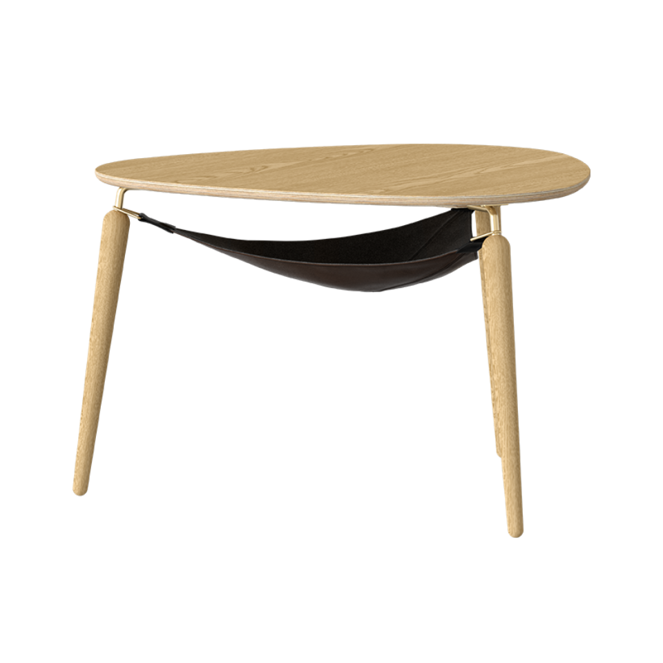 UMAGE Hang Out Coffee Table - Oak, Brass Accents