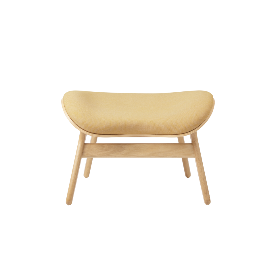 UMAGE A Conversation Piece Ottoman, Oak - Summer Shine, Horizons Textile