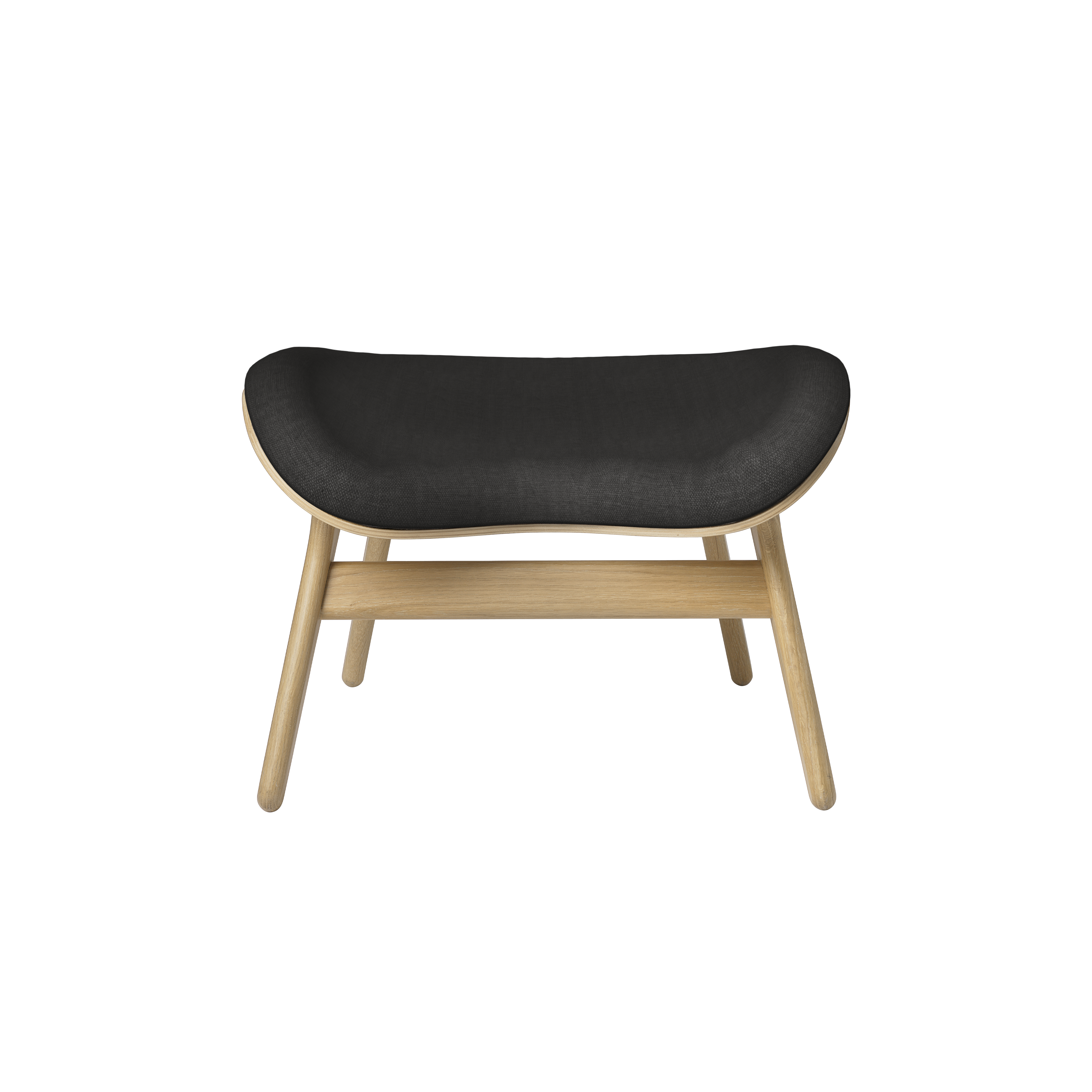 UMAGE A Conversation Piece Ottoman, Oak - Shadow, Horizons Textile