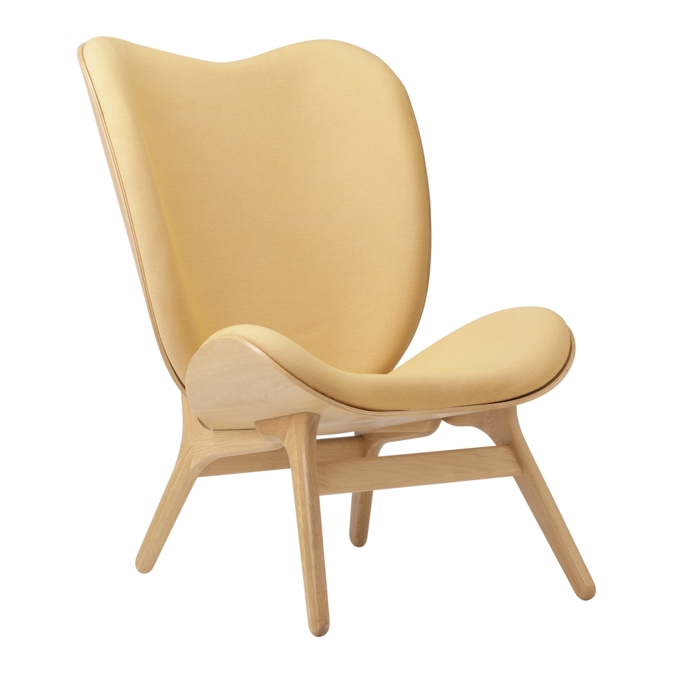 UMAGE A Conversation Piece Lounge Chair, Tall, Oak - Summer Shine, Horizons Textile
