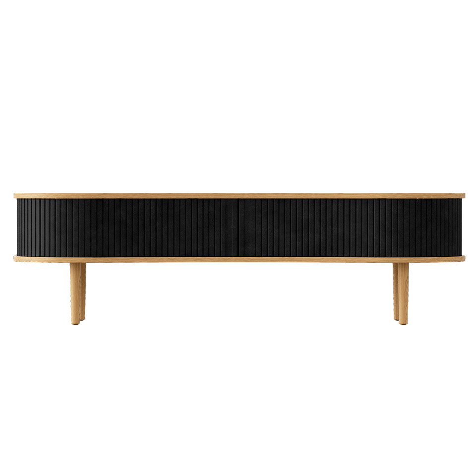 UMAGE Audacious TV bench, Oak - Charcoal