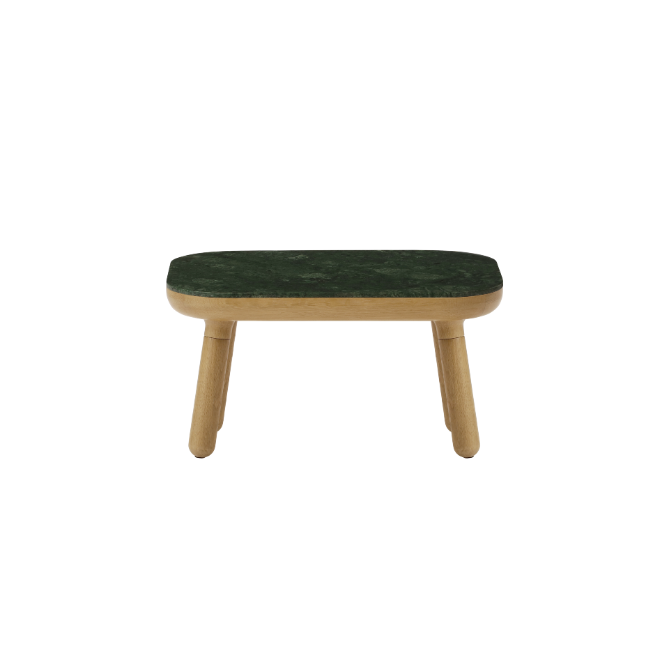 UMAGE Paff Table, Low - Green Marble Table top