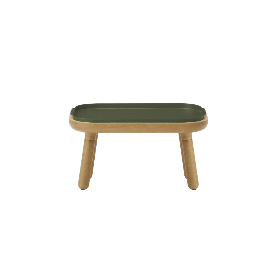 UMAGE Paff Table, Low - Olive Green Tray Top