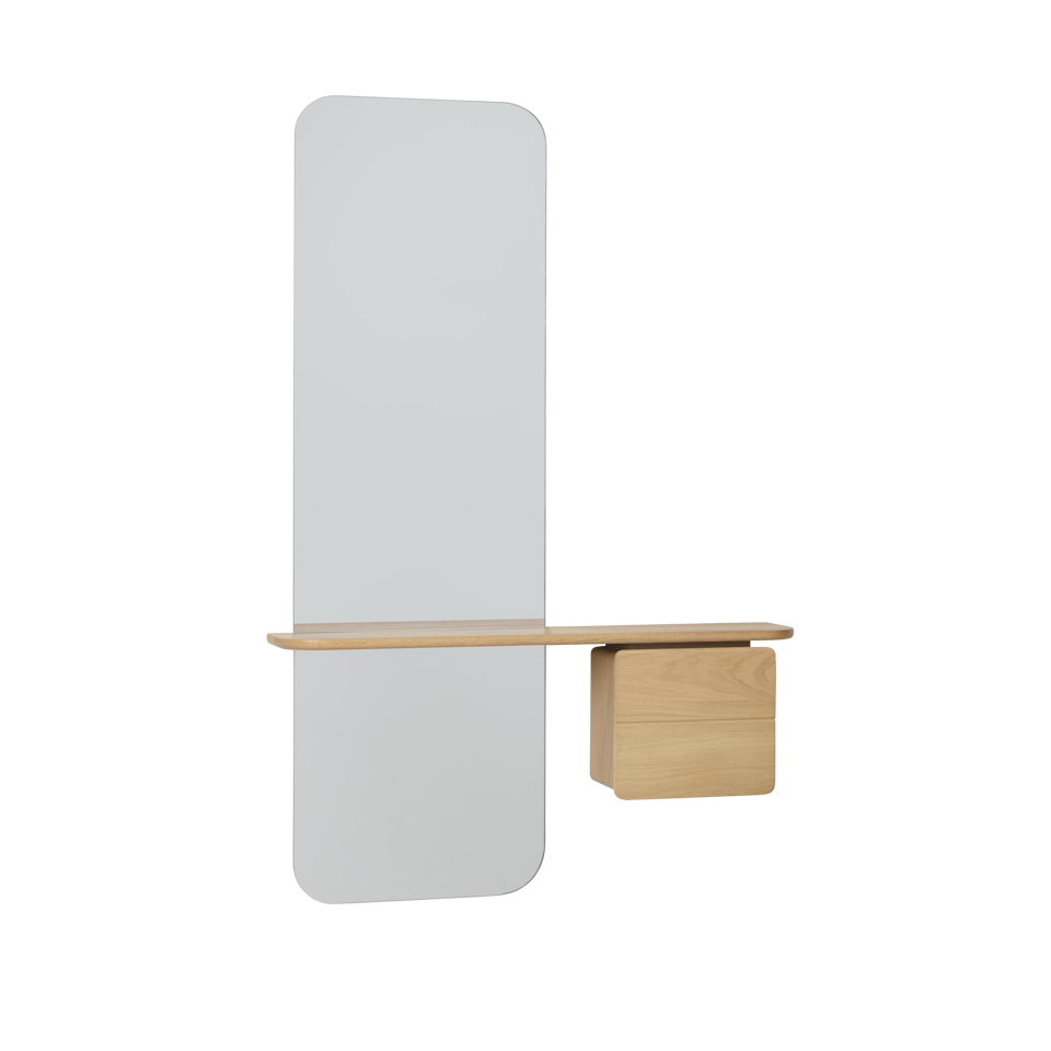 UMAGE One More Look Mirror, Oak - Solid oak