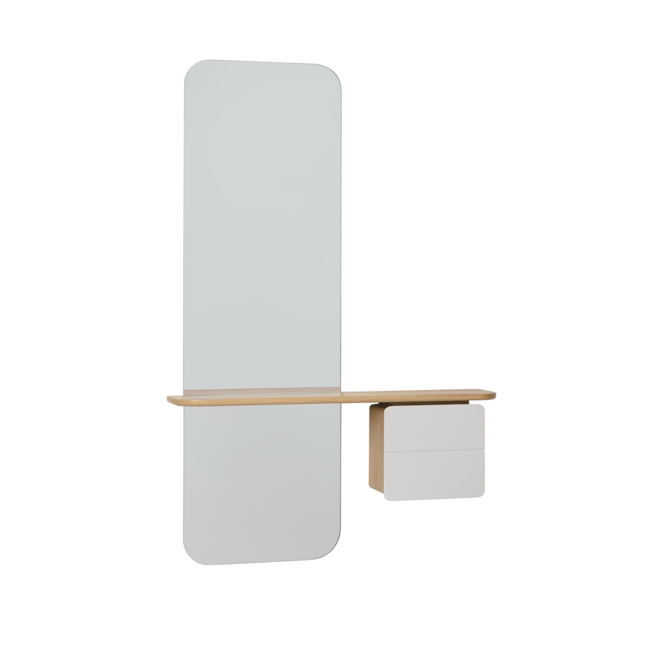 UMAGE One More Look Mirror, Oak - Nuance Mist