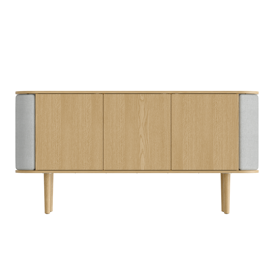 UMAGE Treasures Cabinet 3 Doors, Oak - Silver Grey