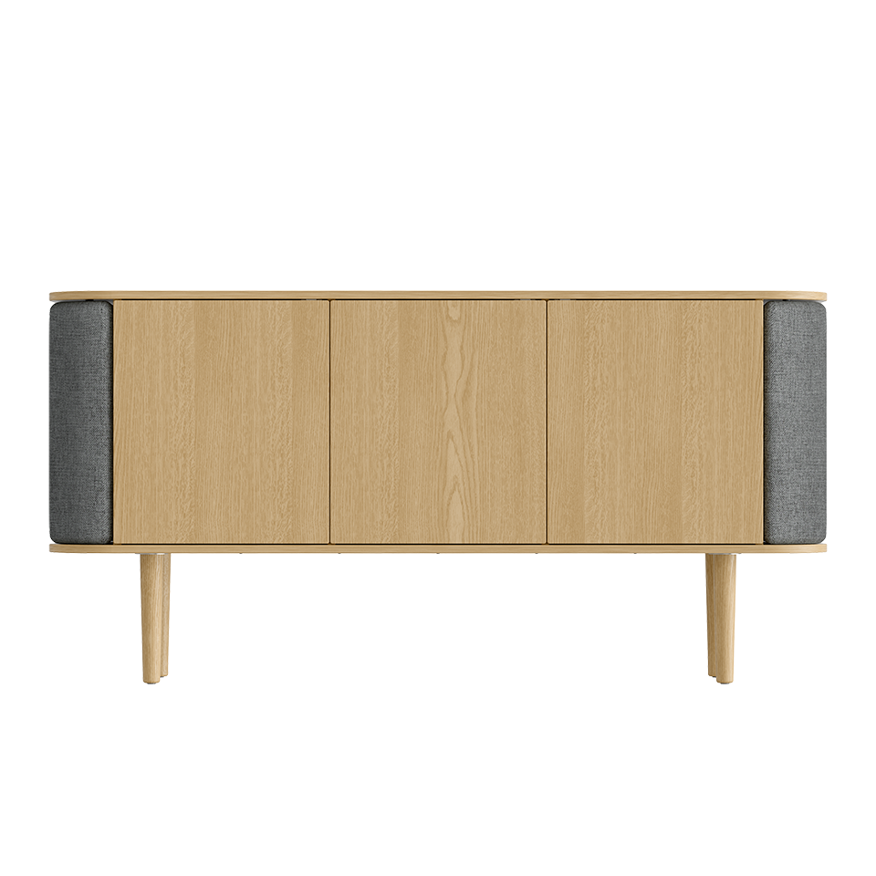 UMAGE Treasures Cabinet 3 Doors, Oak - Slate Grey