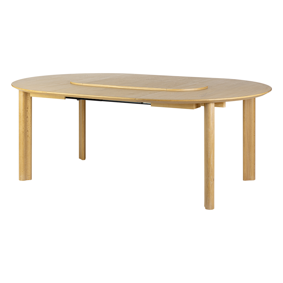 UMAGE Comfort Circle Dining Table with Extension, Oak - Smooth