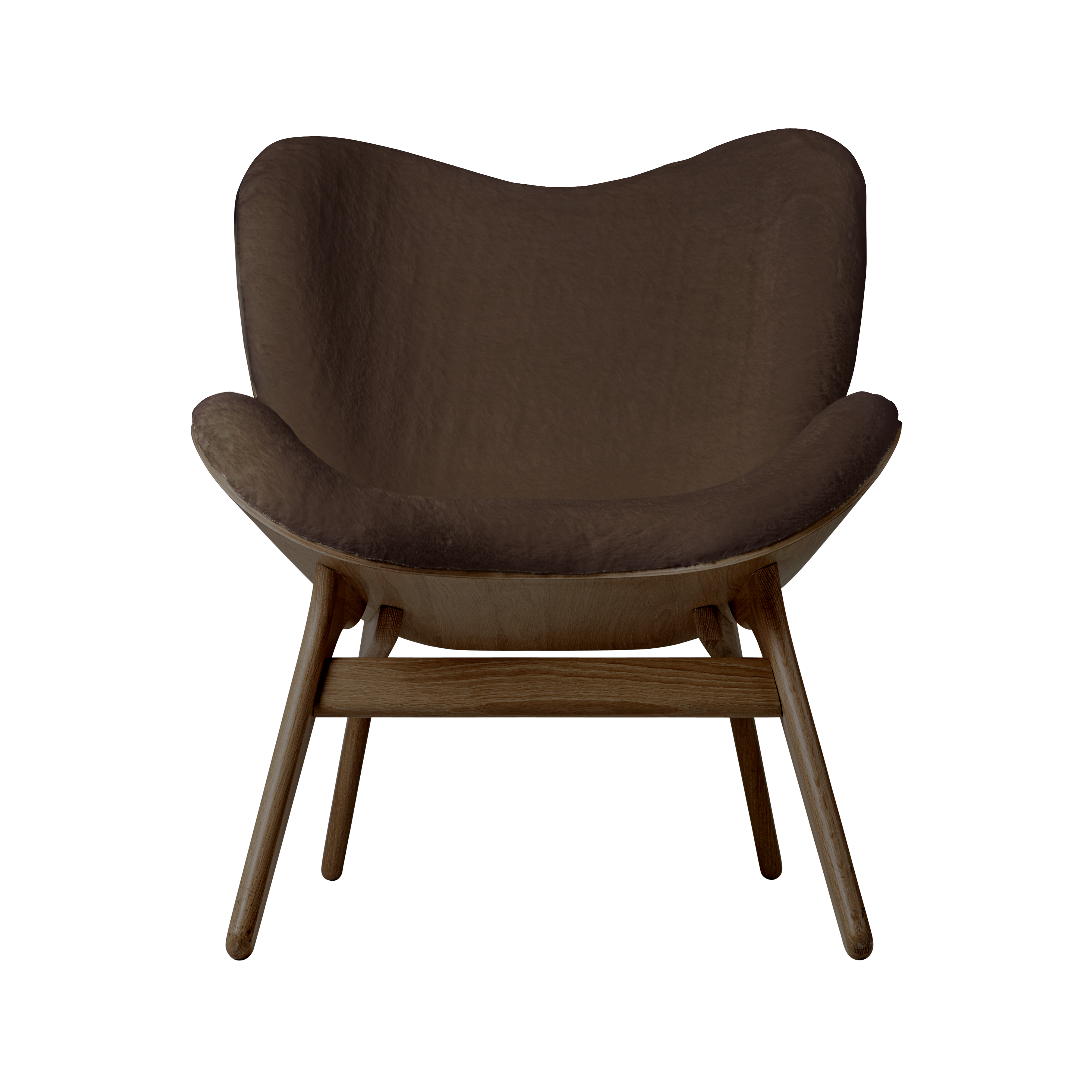 UMAGE A Conversation Piece Lounge Chair, Low, Dark Oak - Teddy Brown
