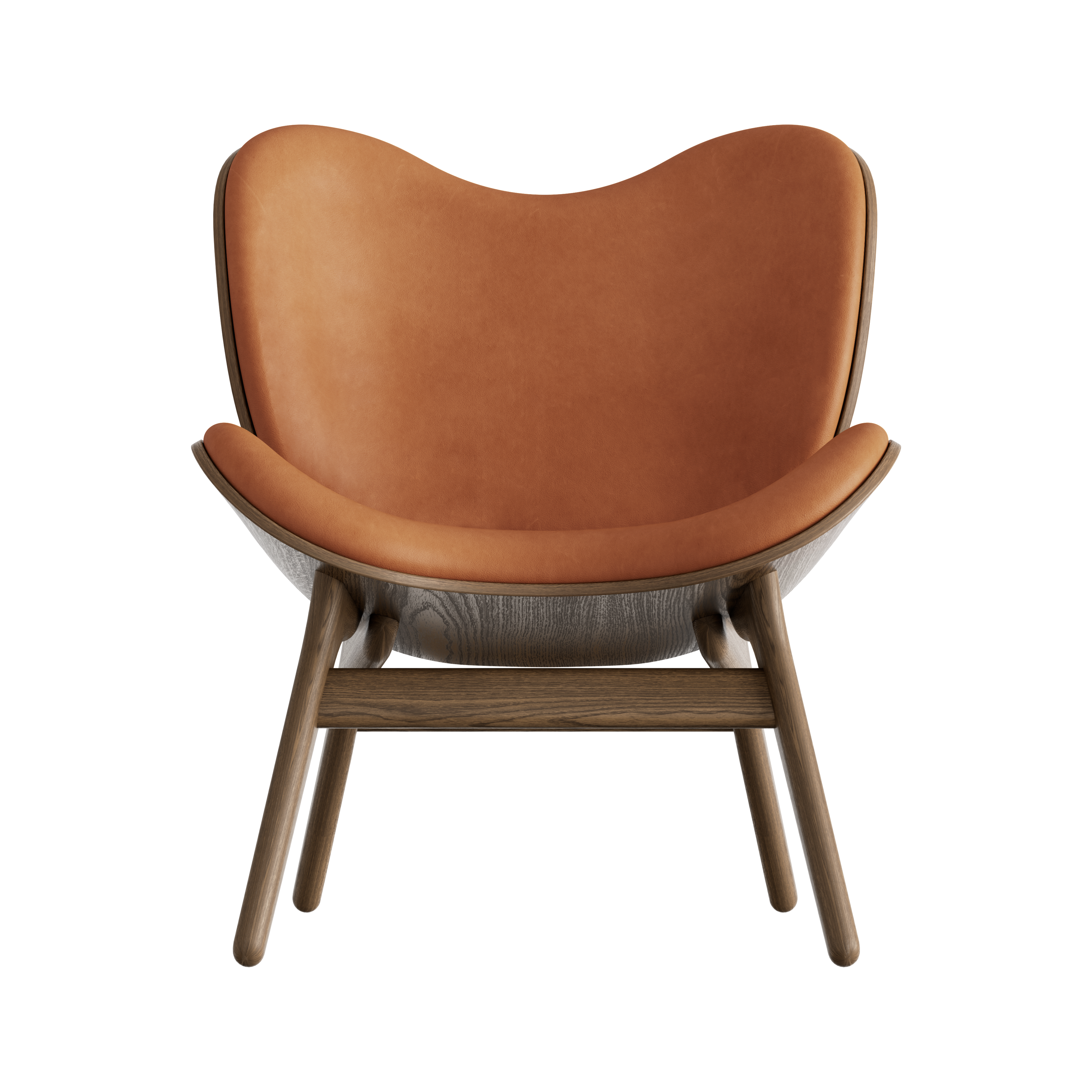 UMAGE A Conversation Piece Lounge Chair, Low, Dark Oak - Dunes Rust