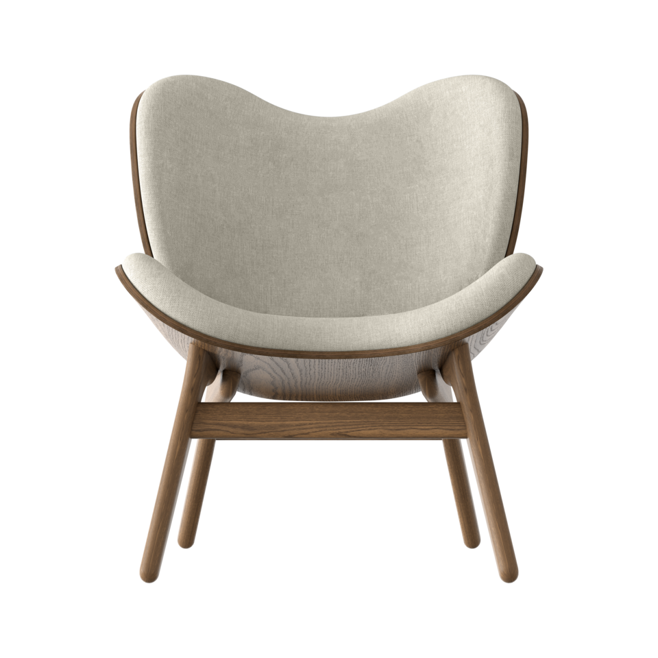 UMAGE A Conversation Piece Lounge Chair, Low, Dark Oak - White Sands