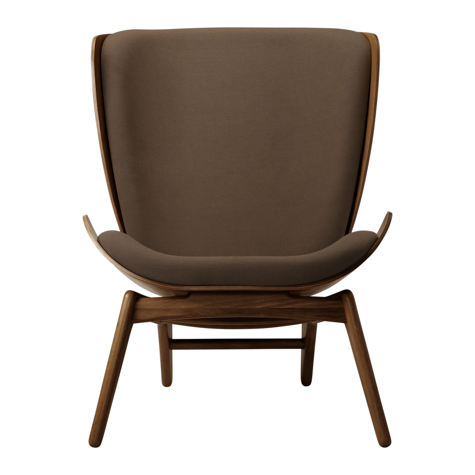 UMAGE The Reader Wing Chair, Dark Oak - Mocca, Horizons Textile