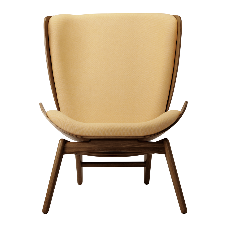UMAGE The Reader Wing Chair, Dark Oak - Summer Shine, Horizons Textile
