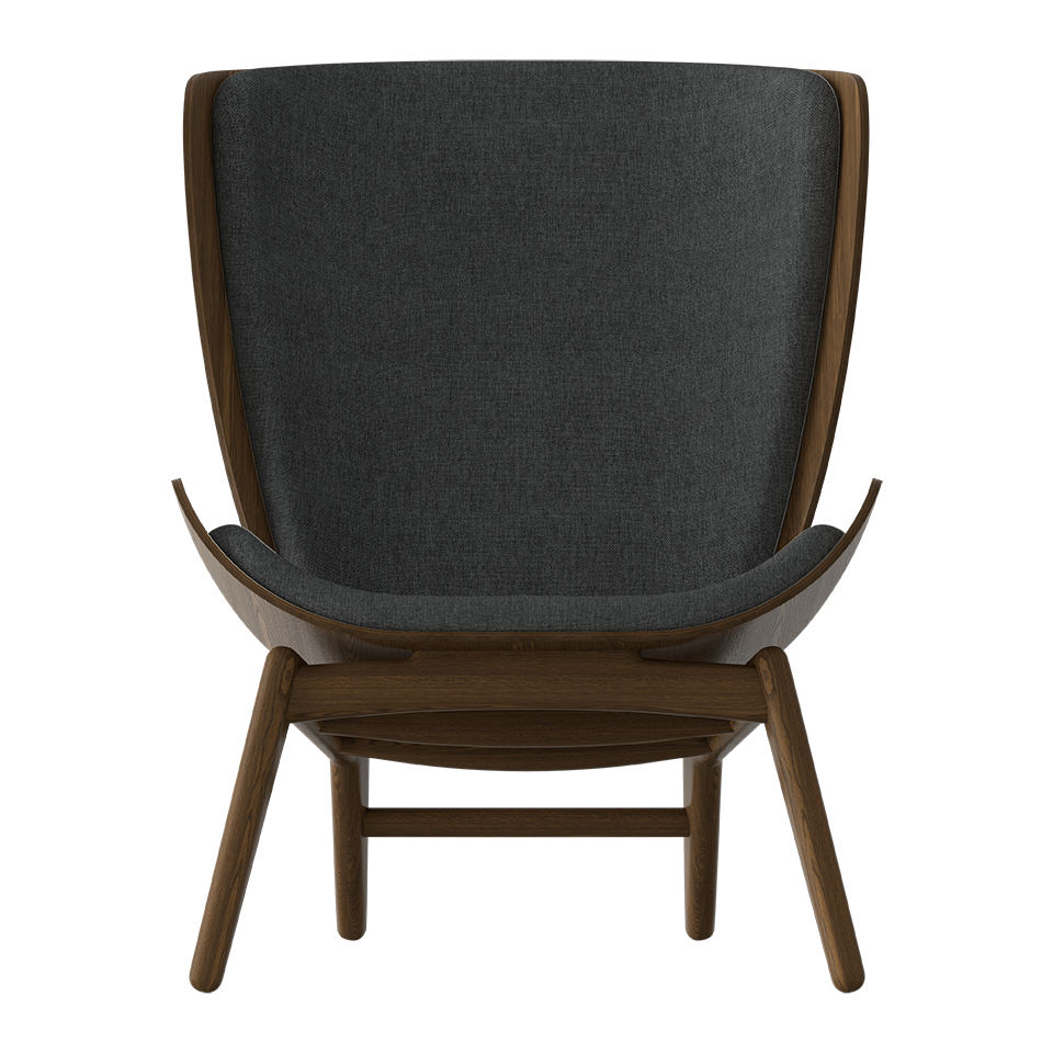 UMAGE The Reader Wing Chair, Dark Oak - Shadow, Horizons Textile