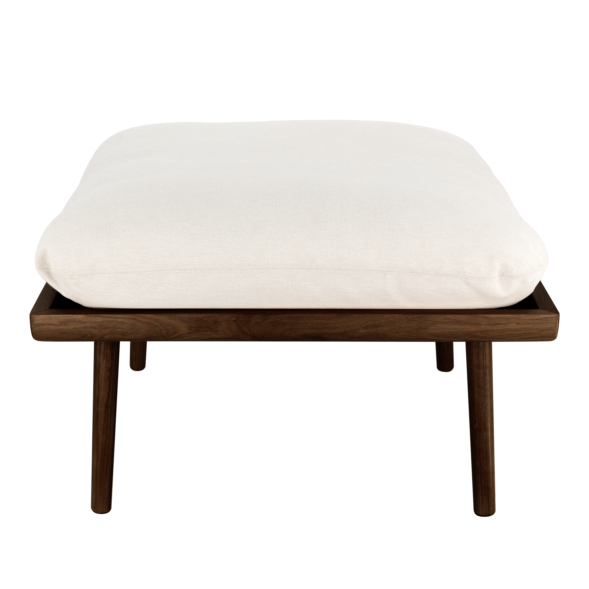 UMAGE Lounge Around Shuffle Ottoman, Dark Oak - White Sands