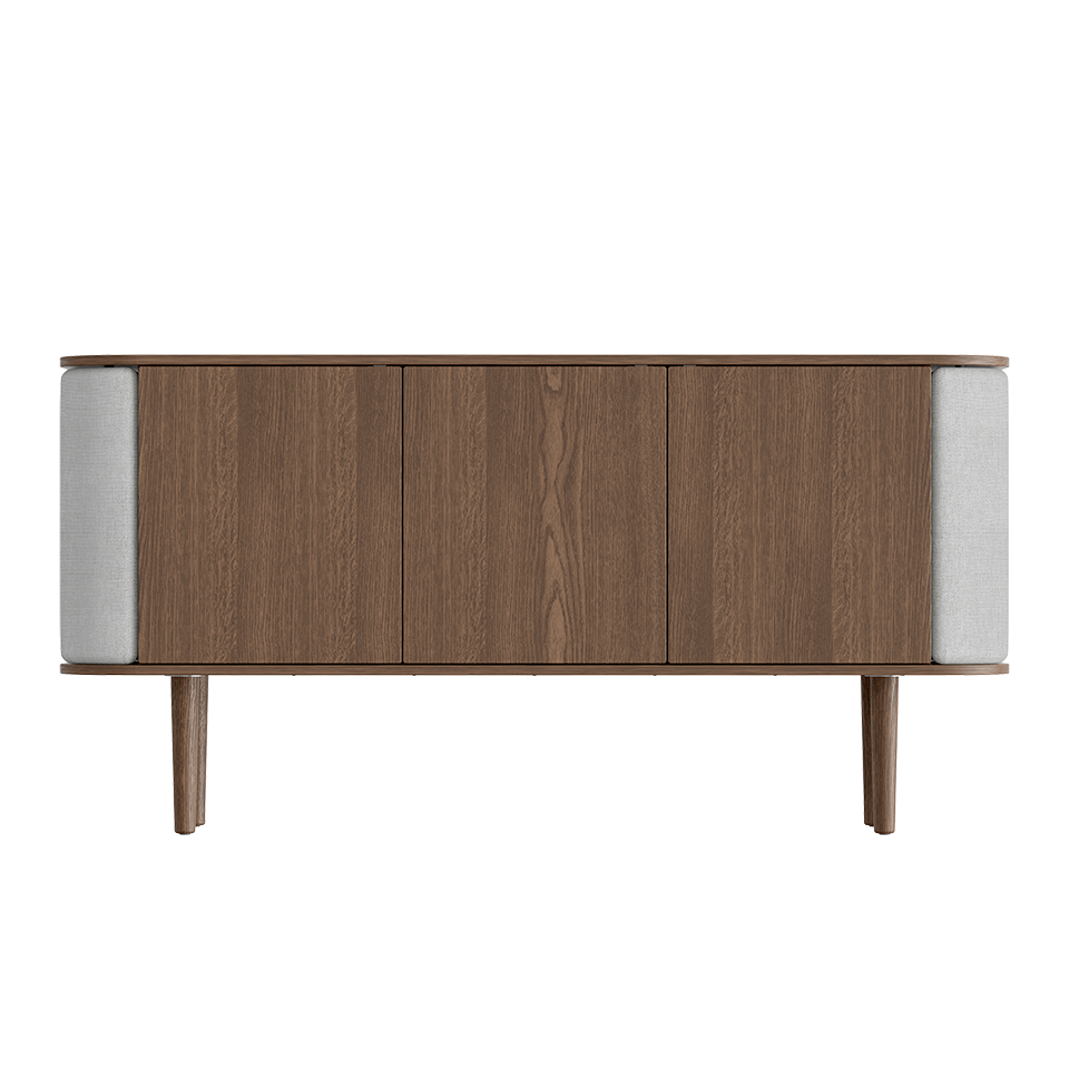 UMAGE Treasures Cabinet 3 Doors, Dark Oak - Silver Grey