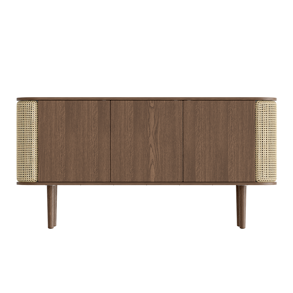 UMAGE Treasures Cabinet 3 Doors, Dark Oak - Venetian Cane