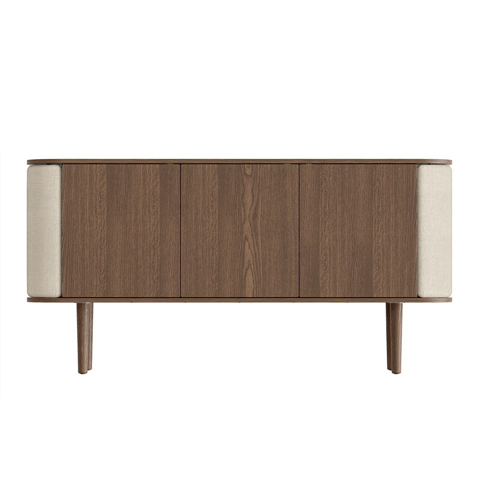 UMAGE Treasures Cabinet 3 Doors, Dark Oak - White Sands