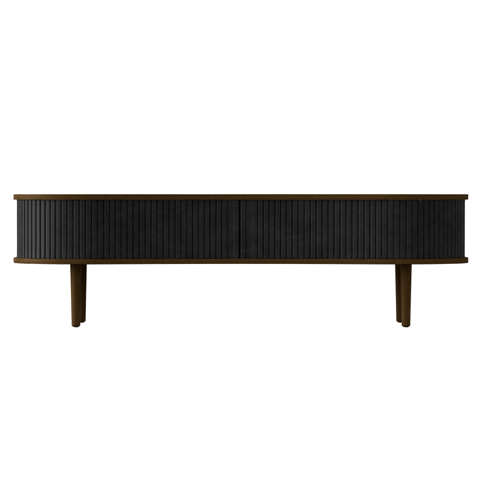 UMAGE Audacious TV bench, Dark Oak - Charcoal