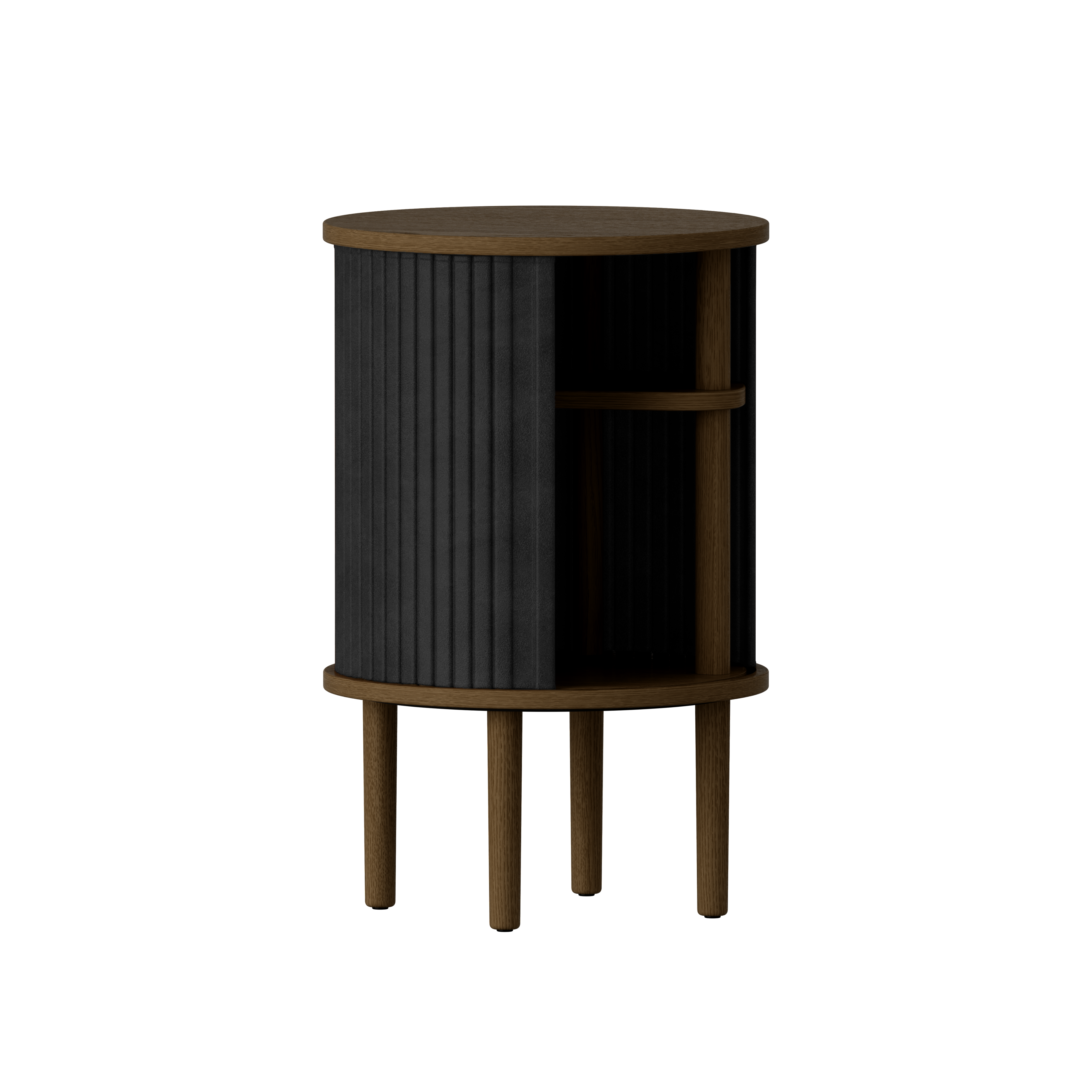 UMAGE Audacious Side Table, Dark Oak - Charcoal