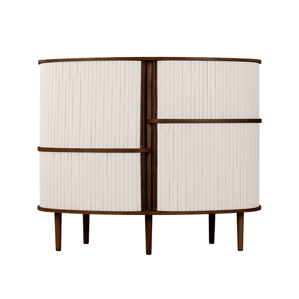 UMAGE Audacious Highboard, Dark Oak - White Sands