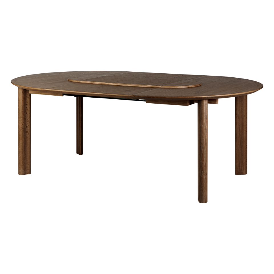 UMAGE Comfort Circle Dining Table with Extension, Dark Oak - Smooth