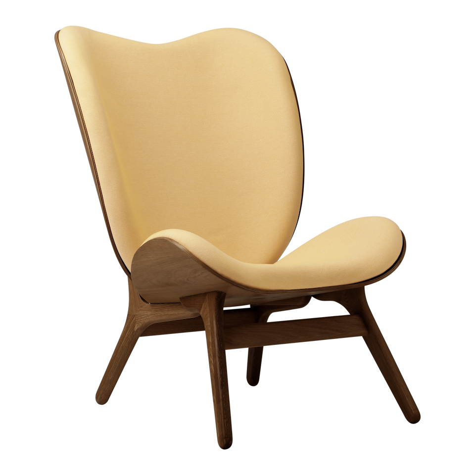UMAGE A Conversation Piece Lounge Chair, Tall, Dark Oak - Summer Shine, Horizons Textile