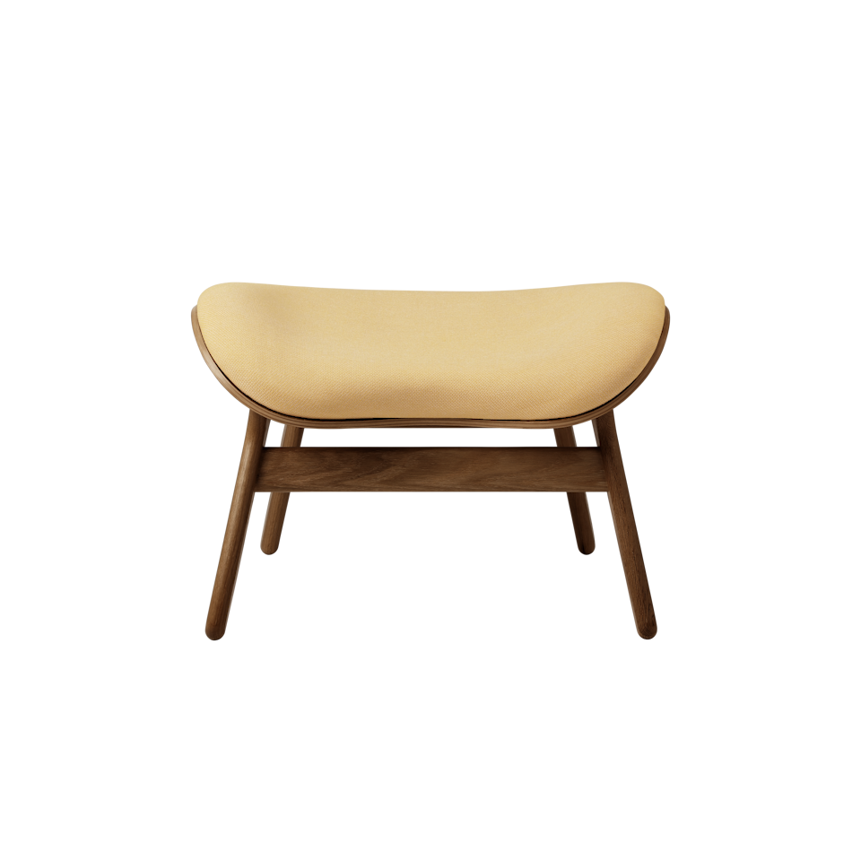UMAGE A Conversation Piece Ottoman, Dark Oak - Summer Shine, Horizons Textile