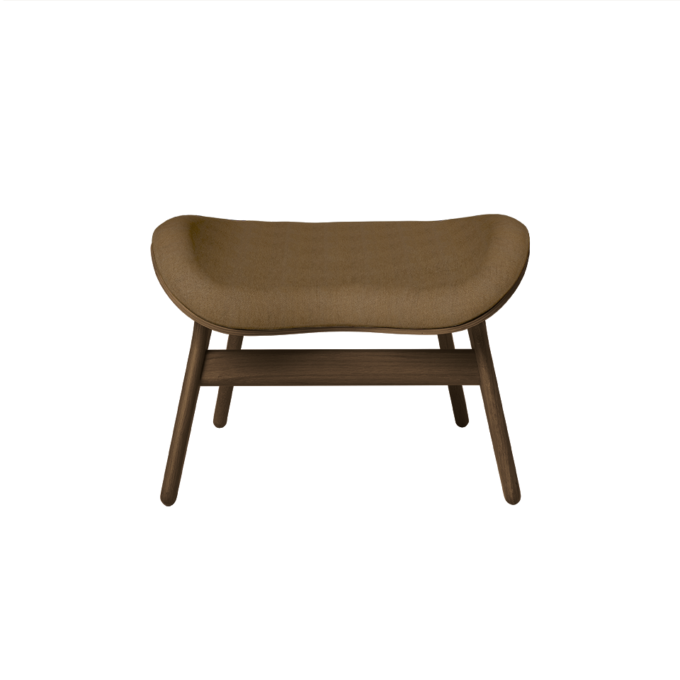 UMAGE A Conversation Piece Ottoman, Dark Oak - Sugar Brown, Horizons Textile