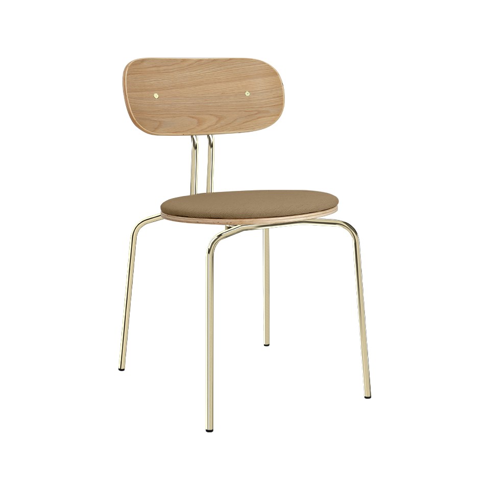 UMAGE Curious Chair, Brass Legs - Sugar Brown