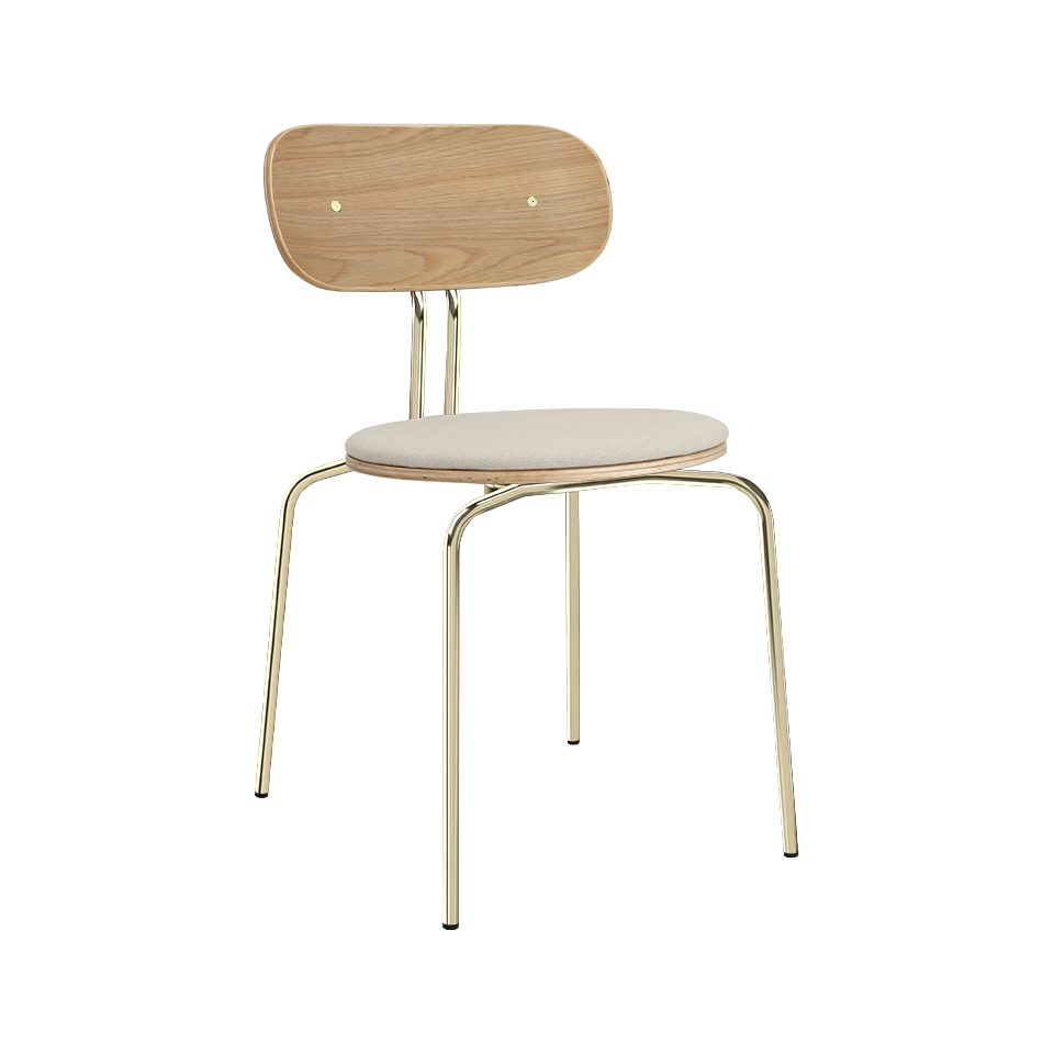 UMAGE Curious Chair, Brass Legs - White Sands