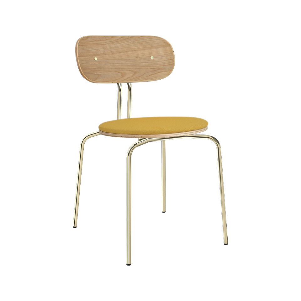 UMAGE Curious Chair, Brass Legs - Curry Sun