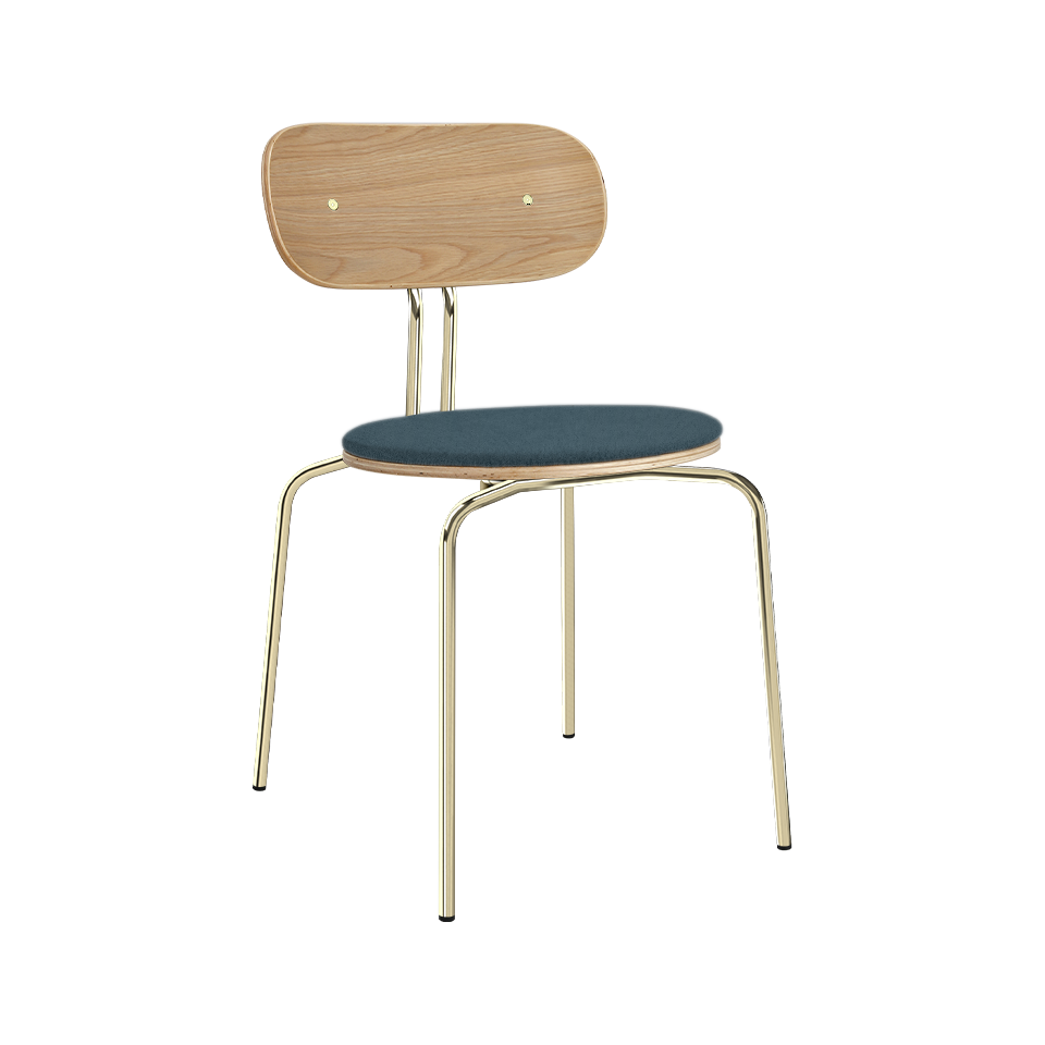 UMAGE Curious Chair, Brass Legs - Jet Air Blue