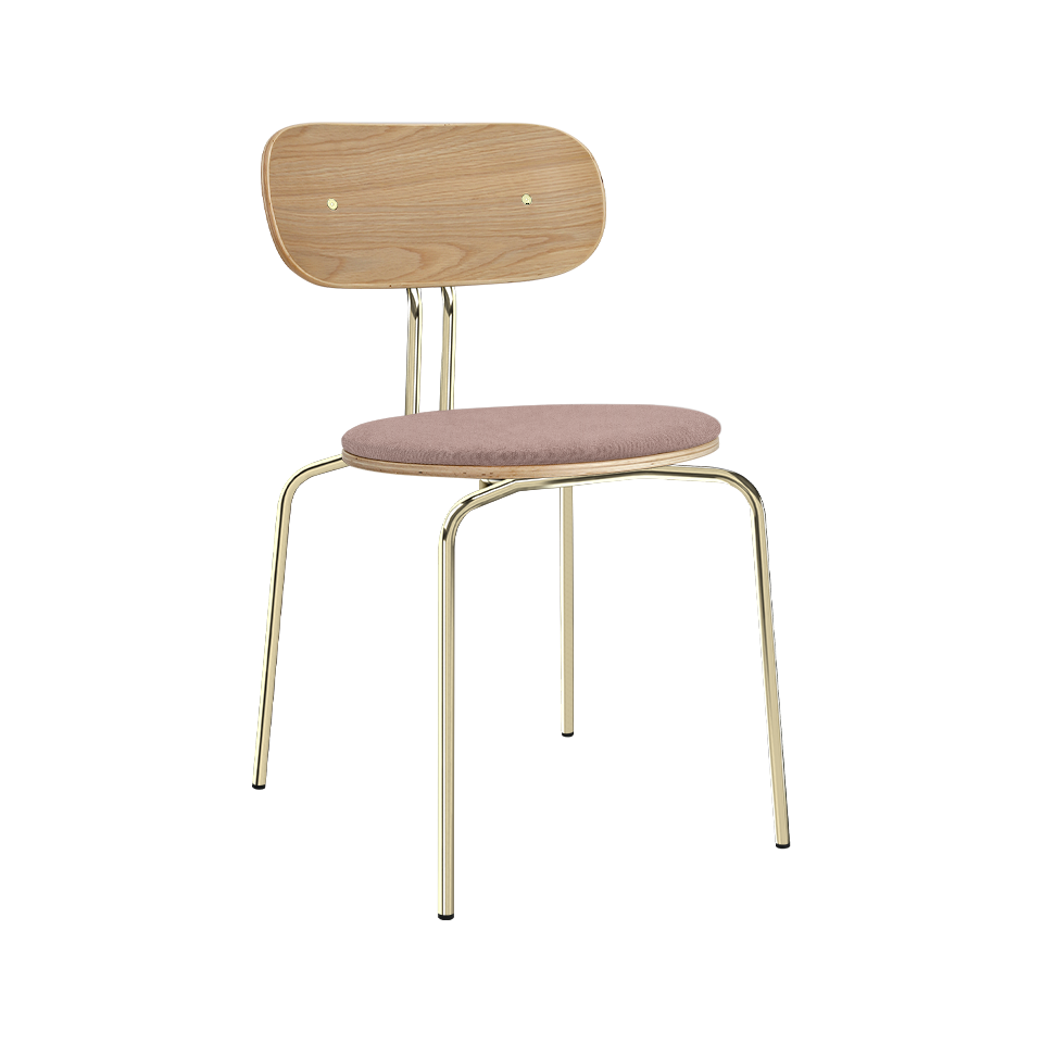 UMAGE Curious Chair, Brass Legs - Stone Rose